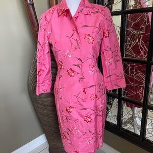 Women’s Fuschia Suit with Skirt Dana Buchman Petite 2 Silk no smell